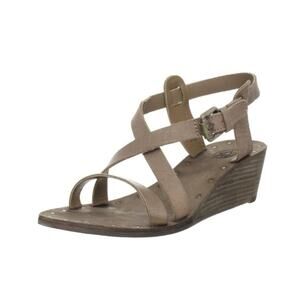 Ash Taupe Orchid Wedge Strappy Sandals Sz 6 Nordstrom